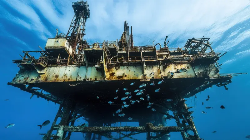 Image of a rig-to-reef project