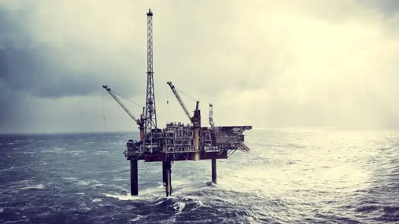 Image of an INEOS platform on the Danish continental shelf