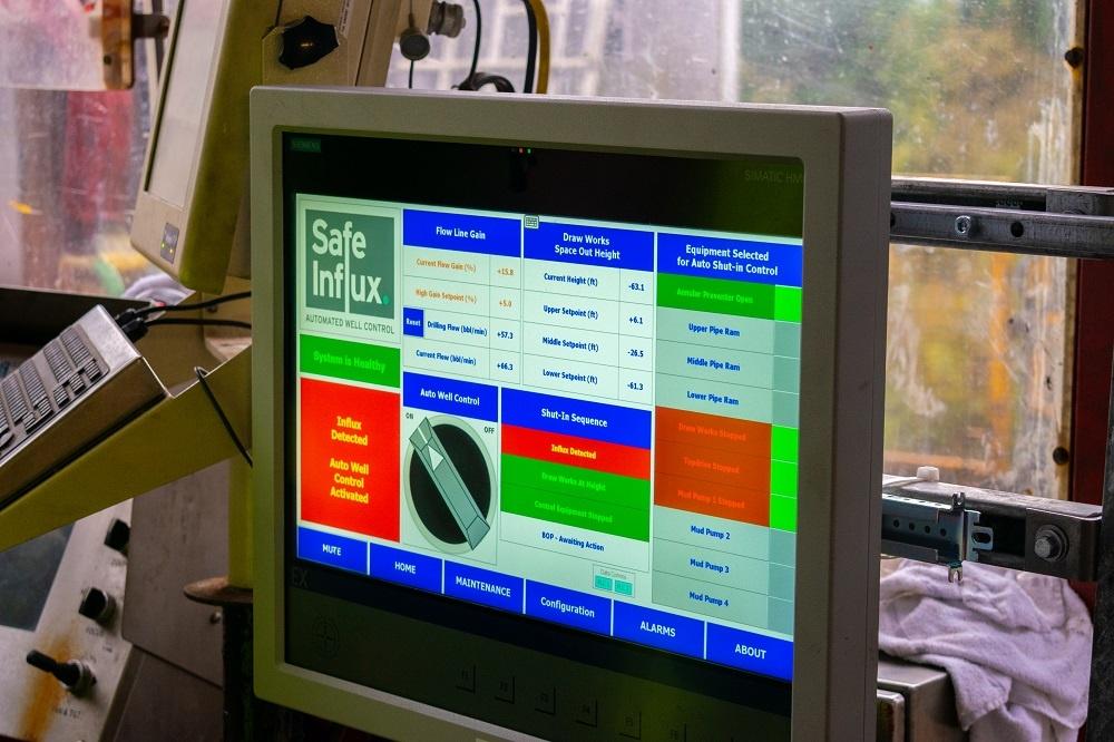 The Automated Well Control system can detect the presence of a fluid influx condition in a wellbore. (Image Credit: Safe Influx)