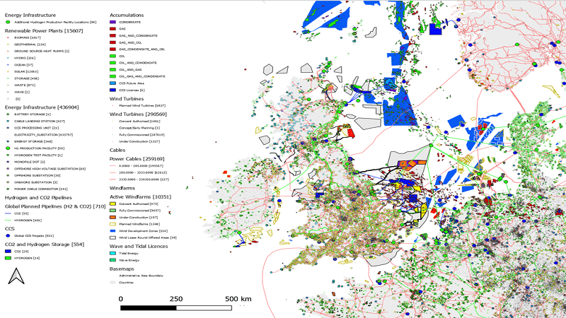 A UK energy transition map created using MapStand data. (Image Credit: MapStand)