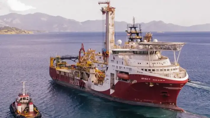 Helix vessel in the sea