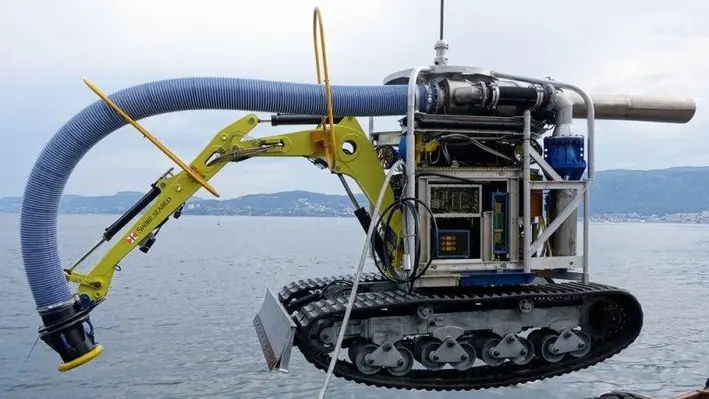 Seabed Solutions' excavator in action. (Image credit: Acteon)