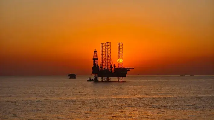 generic oil well sunset