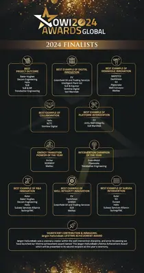 An infographic of the OWI Awards 2024 finalists. 