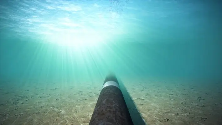 subsea pipeline on seabed